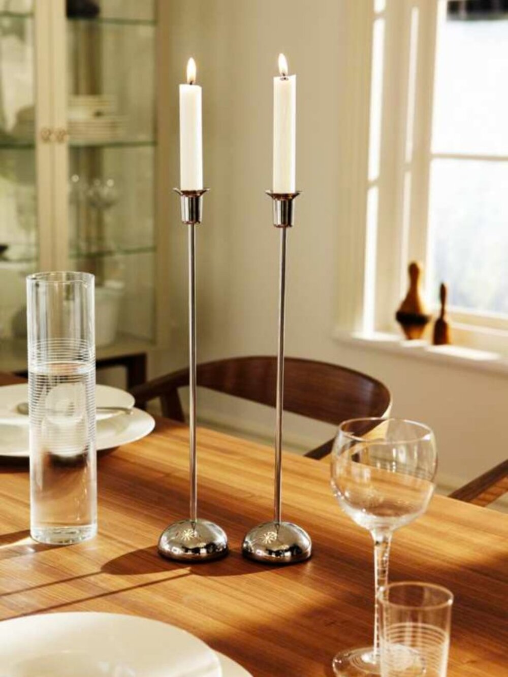 NEW IKEA Stockholm Stainless Steel Tall candlesticks